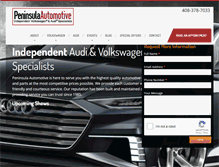 Tablet Screenshot of peninsulaautomotive.com